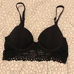 ❗️❕SOLD❕❗️Aerie Black Lace Push-up Bra
